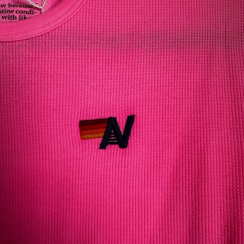 Aviator Nation Neon Pink Long Sleeve Tee - Picture 2 of 3